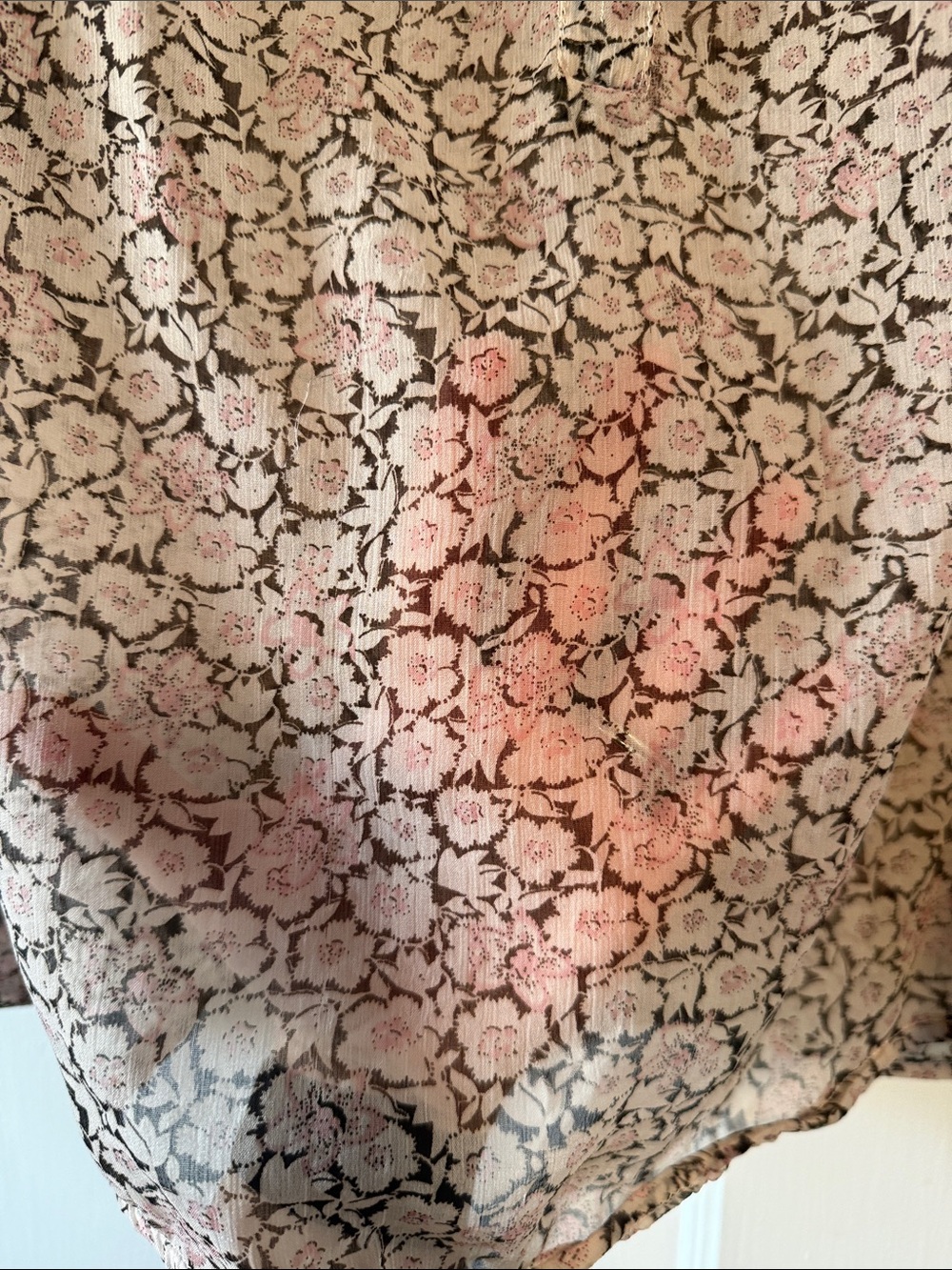 🌻 Anthropologie Staring at Stars Sheer Floral Blouse (flawed) - Picture 5 of 8